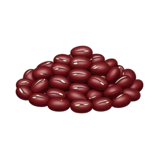 Reddish-brown adzuki beans with a small pale seam