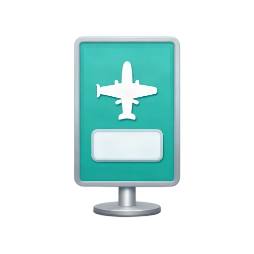 Airport departure gate sign emoji