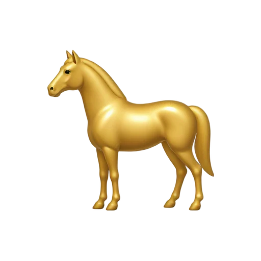 Golden Akhal-Teke horse emoji