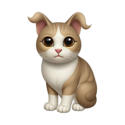 American Curl cat with ear tips curling backward and walnut-shaped eyes