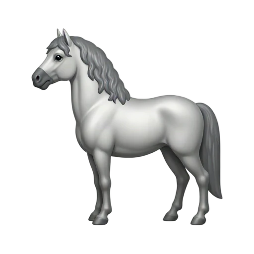 Dapple-gray Andalusian horse emoji