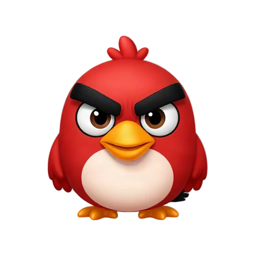 Red Angry Bird character emoji