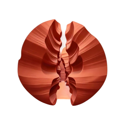 flowing red sandstone walls and narrow shaft of light, depicting Antelope Canyon.