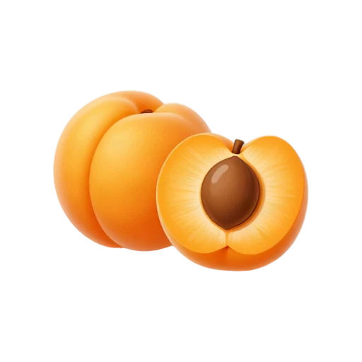 Apricot halves showing orange flesh and a brown pit
