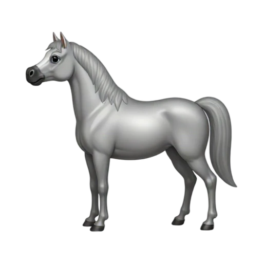 Gray Arabian horse emoji