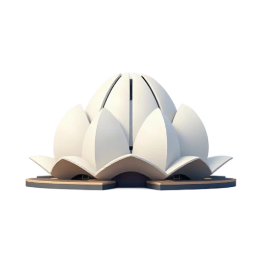 white lotus-shaped museum and rounded petal-like roof, depicting ArtScience Museum.