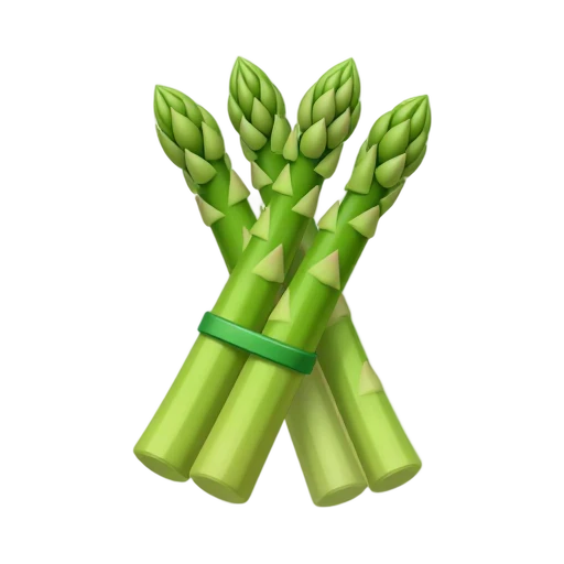 Green asparagus spears tied in a small bundle