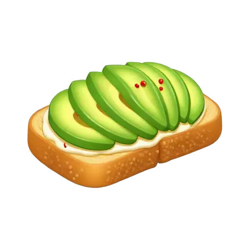 Slice of avocado toast with red pepper flakes
