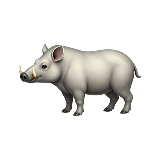 Babirusa with curling tusks emoji