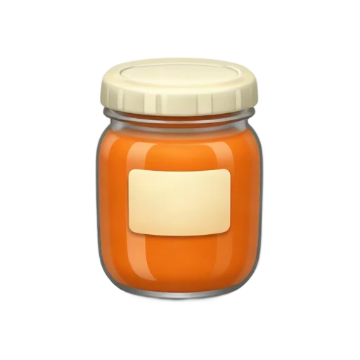 Jar of carrot baby food emoji