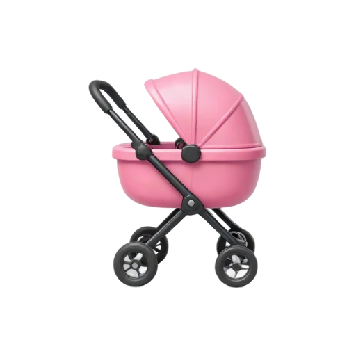 Pink baby stroller