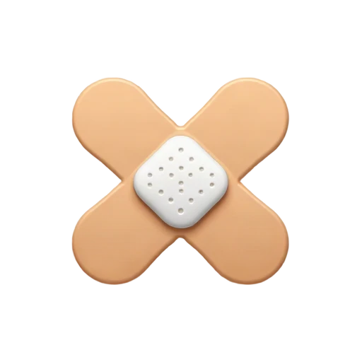 One beige adhesive bandage in a neat crossed shape, small white absorbent pad in the center, perforated texture, no skin, hand, shadow, or scenery.