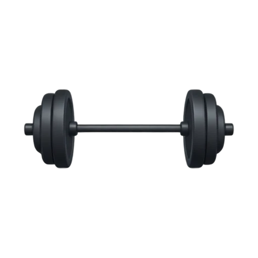 Black barbell with weight plates