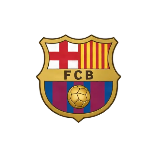Red and blue Barcelona football crest emoji