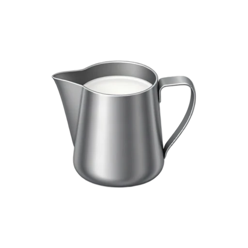 Stainless steel barista milk frothing pitcher emoji