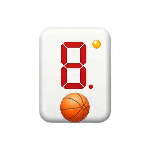 Basketball shot clock at zero
