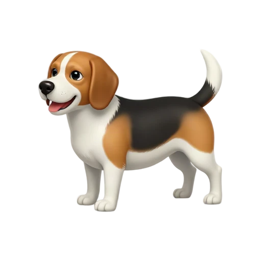 Tricolor Beagle standing
