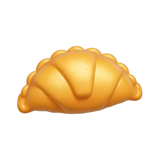Golden baked beef empanada