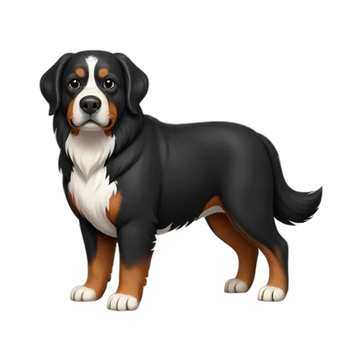 Tricolor Bernese Mountain Dog standing