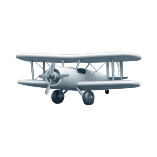 Biplane with two stacked pairs of wings and front propeller