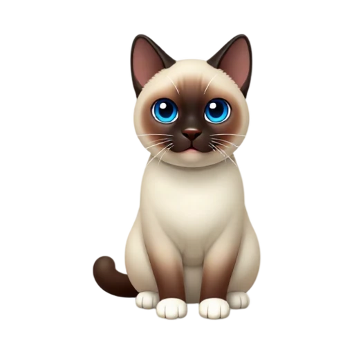 Cream Birman cat with dark points, blue eyes, and white paws