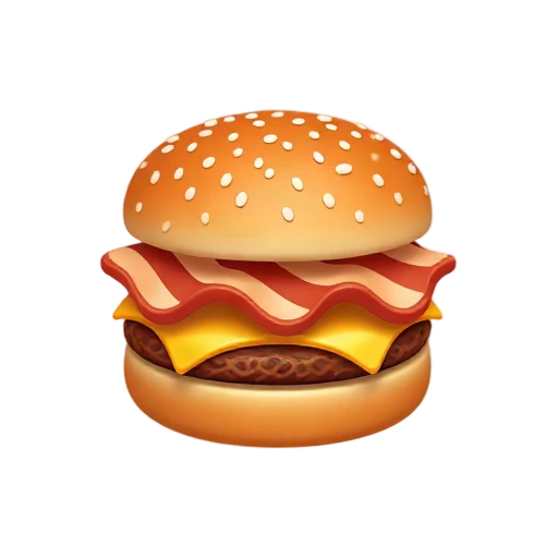Double beef cheeseburger with bacon strips