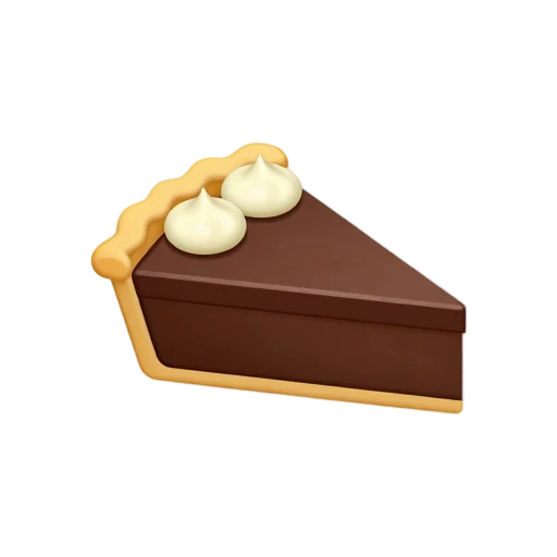 Chocolate cream pie wedge topped with whipped cream