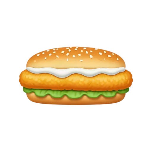 Long chicken sandwich with lettuce and white sauce
