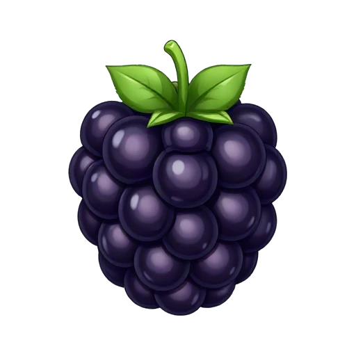 Ripe blackberry fruit emoji