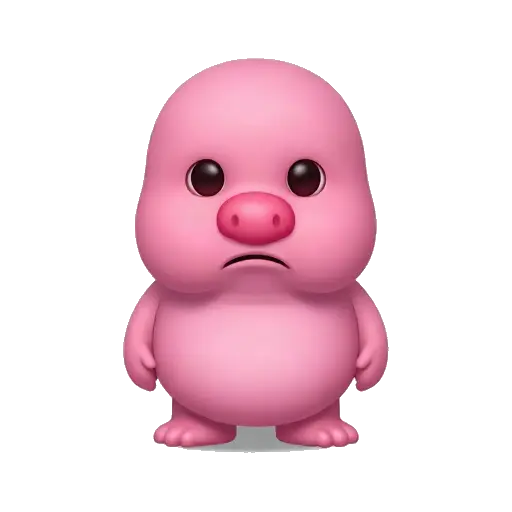 Pink blobfish with droopy face
