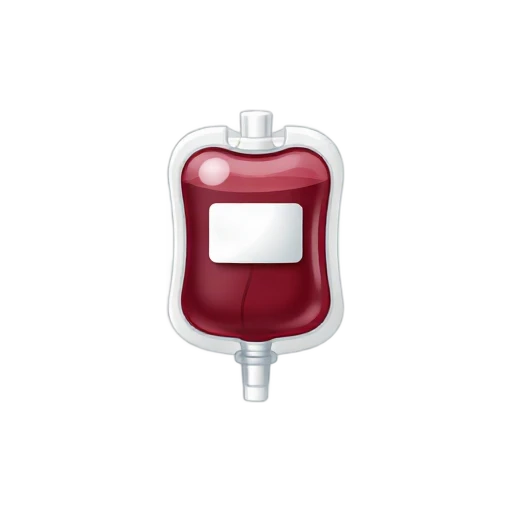 Blood bag with tubing emoji