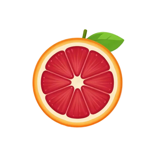Blood orange cross section with ruby red segments