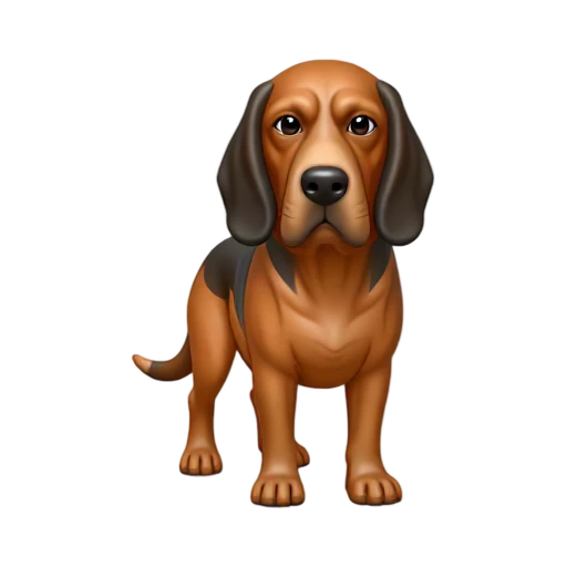 Droopy-eared Bloodhound dog emoji