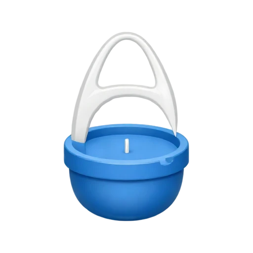 Blue dental floss container