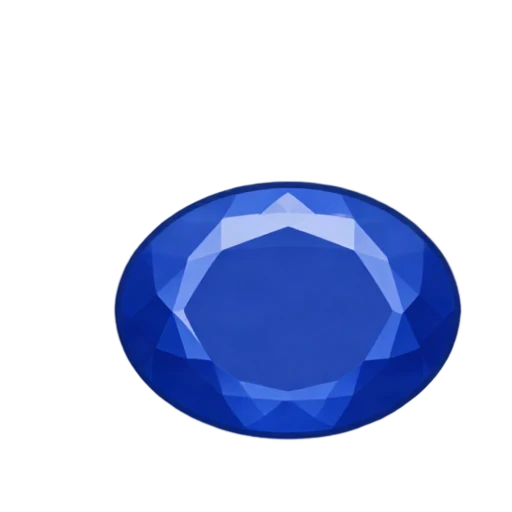 Faceted blue gemstone