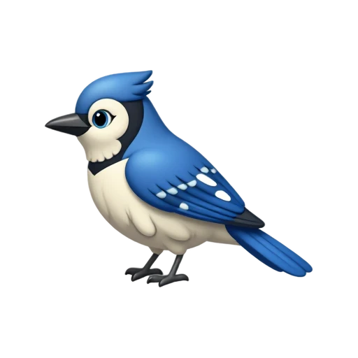 A crested blue jay with a black necklace and patterned wings