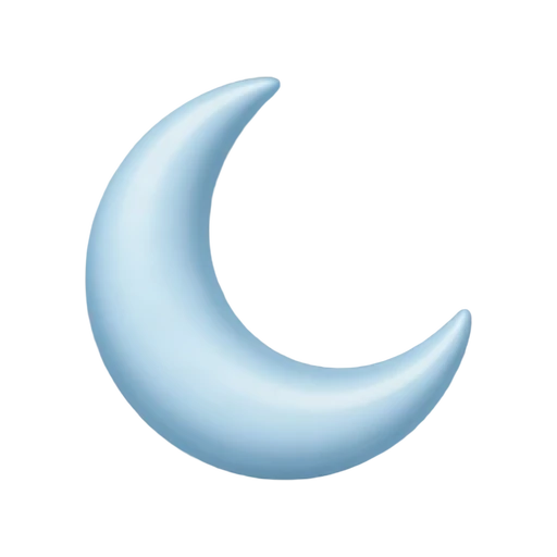 Blue crescent moon