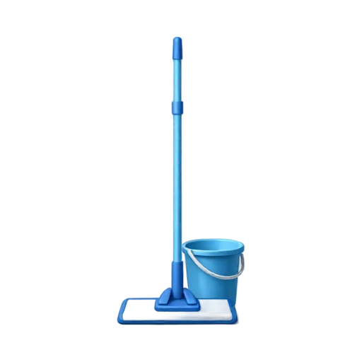 Blue floor mop