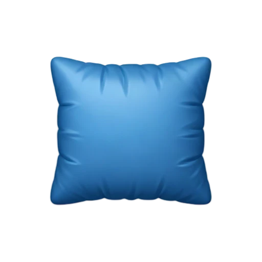Square blue pillow