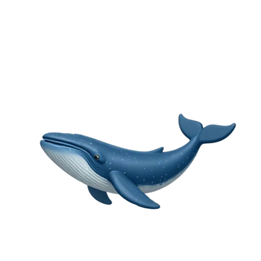 Blue gray whale swimming