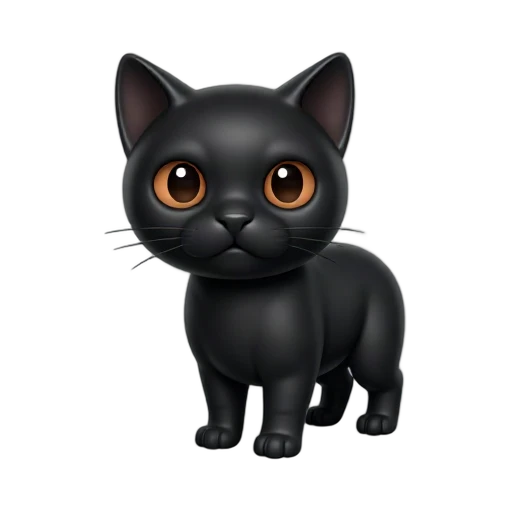 Sleek glossy black Bombay cat with copper eyes