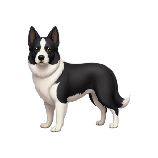 Black-and-white Border Collie standing