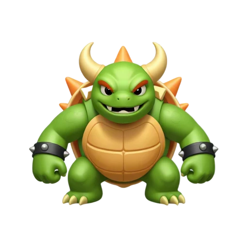 Green spiked turtle-dragon villain emoji