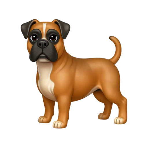 Fawn Boxer dog standing