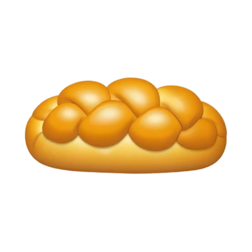 Golden braided challah bread emoji