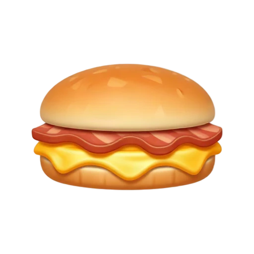 Egg and bacon breakfast bun emoji
