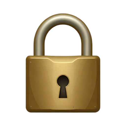 Closed bronze padlock with keyhole