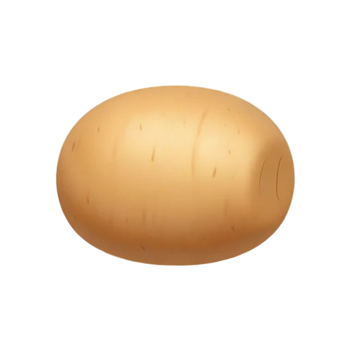 Oval brown potato