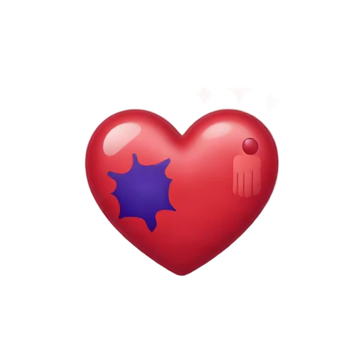 Bruised red heart emoji