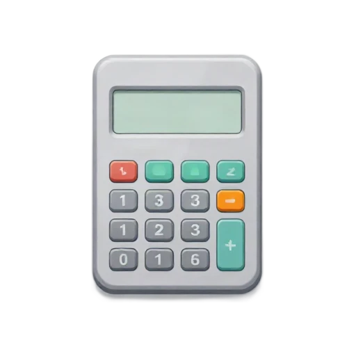 One gray scientific calculator facing forward with colored buttons and blank display, no text, shadow, or scenery.